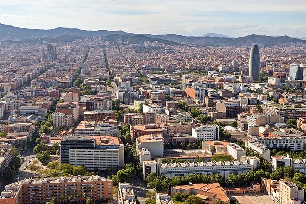 Barcelona city skyline