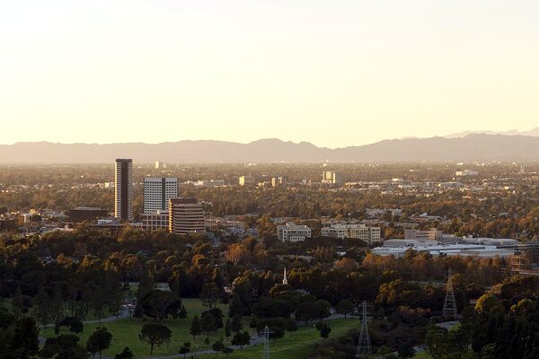 Burbank city skyline