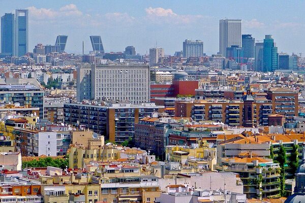 Madrid city skyline